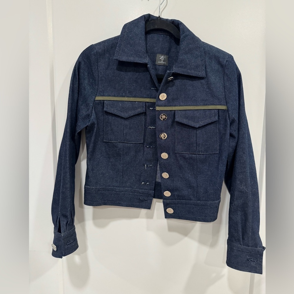 Jussara Jean Jacket 100% Cotton Women’s Size XS